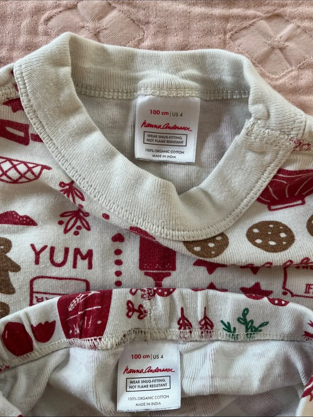 Hanna Andersson baking holiday pajamas 4T